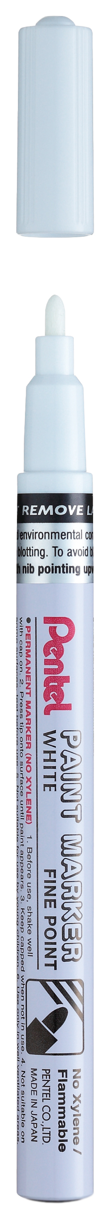 Маркер перманентный Pentel Paint PEN-MSP10-W 2,9 мм с круглым наконечником белый