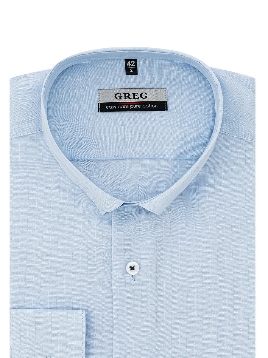 

Рубашка мужская Greg 01-00001417 голубая 44, Голубой, 01-00001417