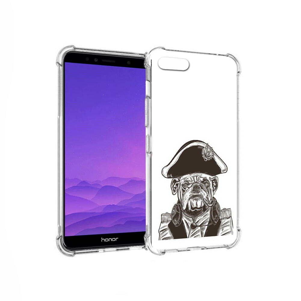 

Чехол MyPads Tocco для Honor 7A мопс генерал (PT111206.25.483), Прозрачный, Tocco
