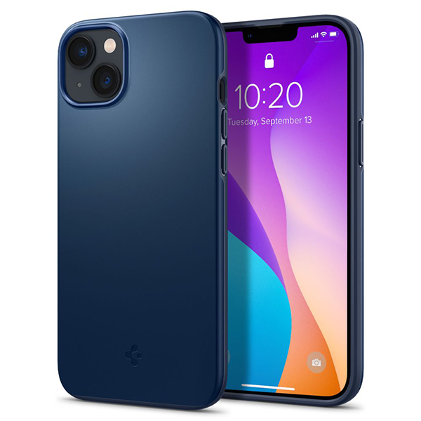 фото Чехол spigen thin fit для iphone 14, темно-синий (navy blue)