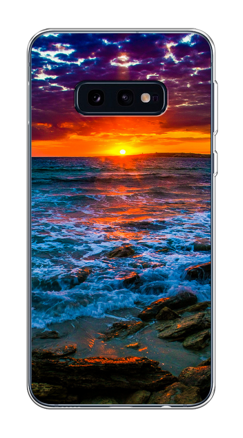 

Чехол на Samsung Galaxy S10E "Закат 1", Оранжевый;синий, 27250-2