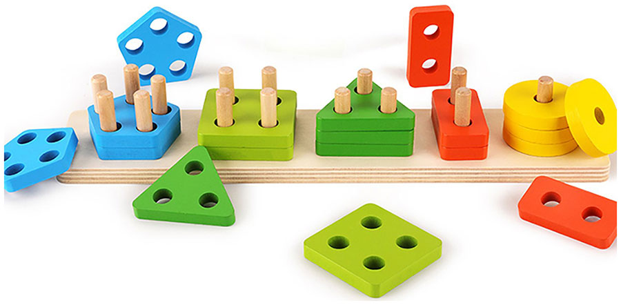 Игрушка деревянная развивающая Lats LATS Сортер геометрические формы, большой
