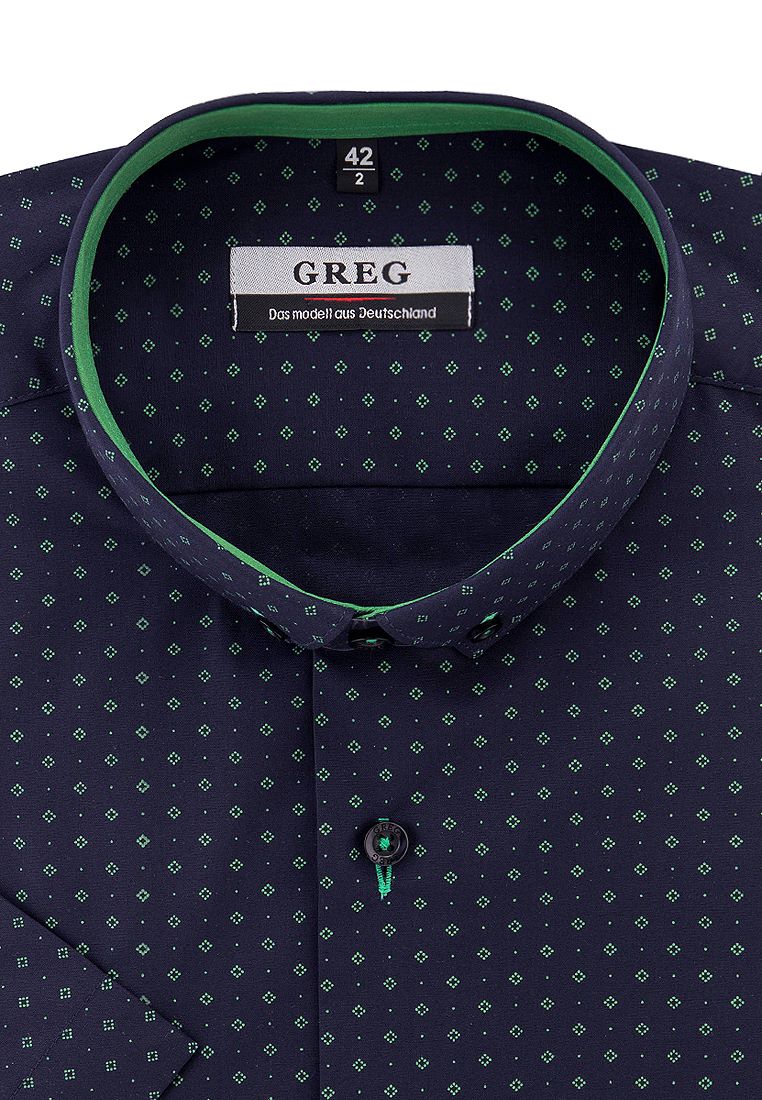 

Рубашка мужская Greg 01-00006099 синяя 38, Синий, 01-00006099