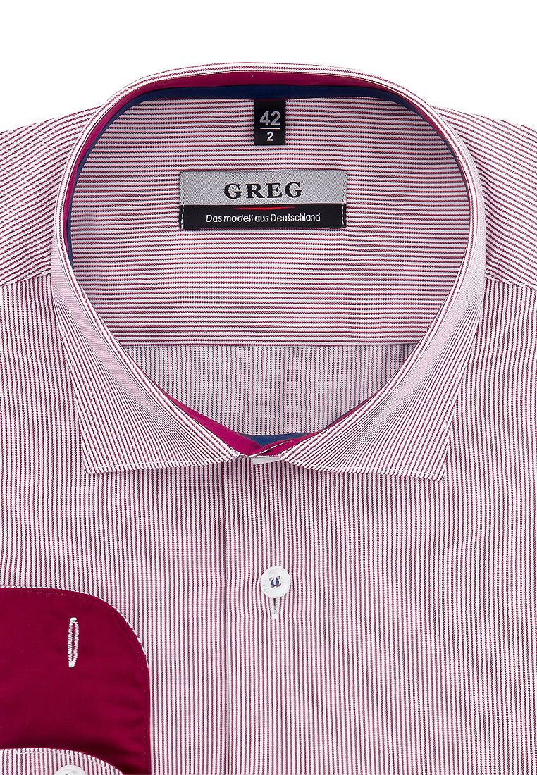 

Рубашка мужская Greg 01-00010439 красная 39, Розовый, 01-00010439