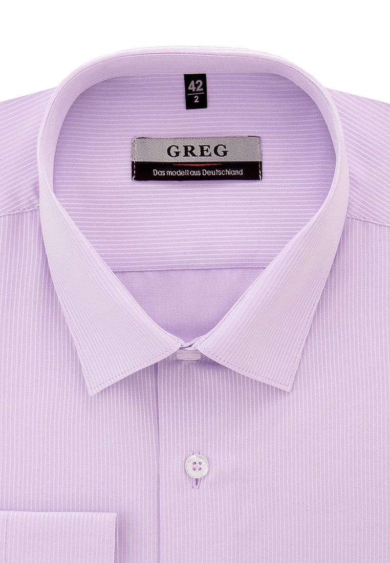 

Рубашка мужская Greg 01-00010854 фиолетовая 39, Фиолетовый, 01-00010854