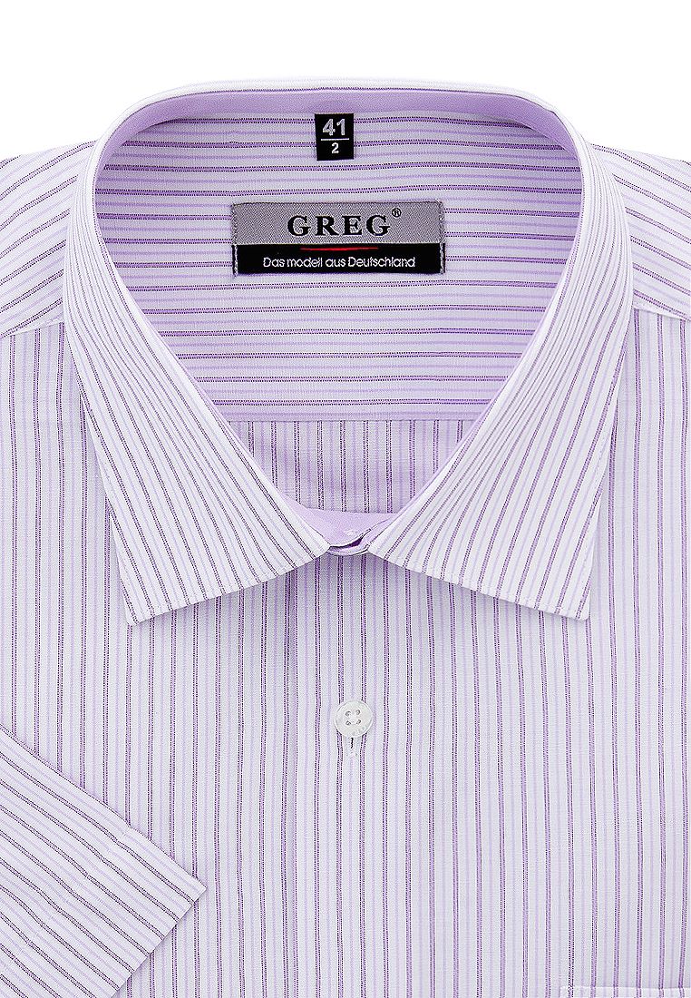 

Рубашка мужская Greg 01-00008537 фиолетовая 38, Фиолетовый, 01-00008537