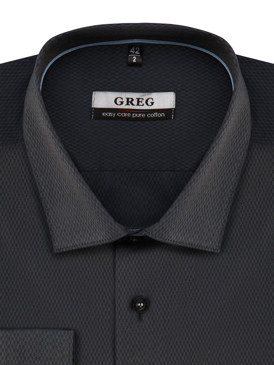 

Рубашка мужская Greg 00-00004224 серая 39, Серый, 00-00004224
