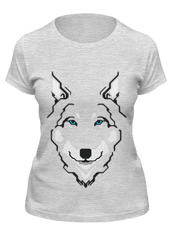 

Футболка женская Printio Волк (wolf) серая S, Серый, Волк (wolf)