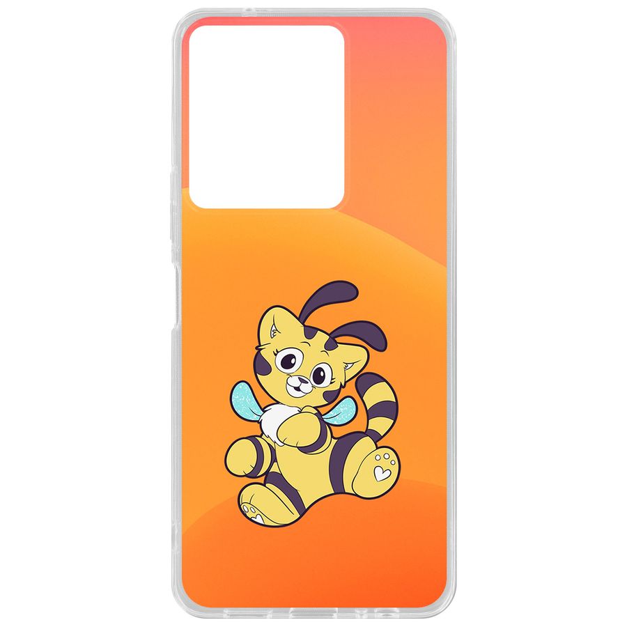 

Чехол-накладка Krutoff Хаги Ваги - Кошка-Пчёлка для Vivo Y27s, Прозрачный