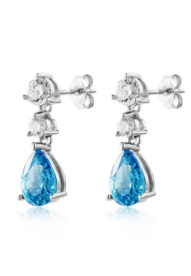 

Серьги подвески из серебра с фианитом Ogisana A38304, A38304