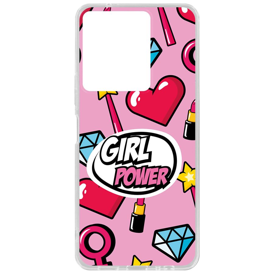 

Чехол-накладка Krutoff Girl Power для Vivo Y27s, Прозрачный