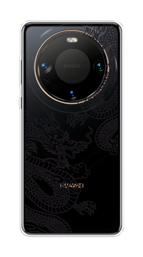 

Чехол на Huawei Mate 60 "Два китайских дракона", Серый;черный, 6122150-1