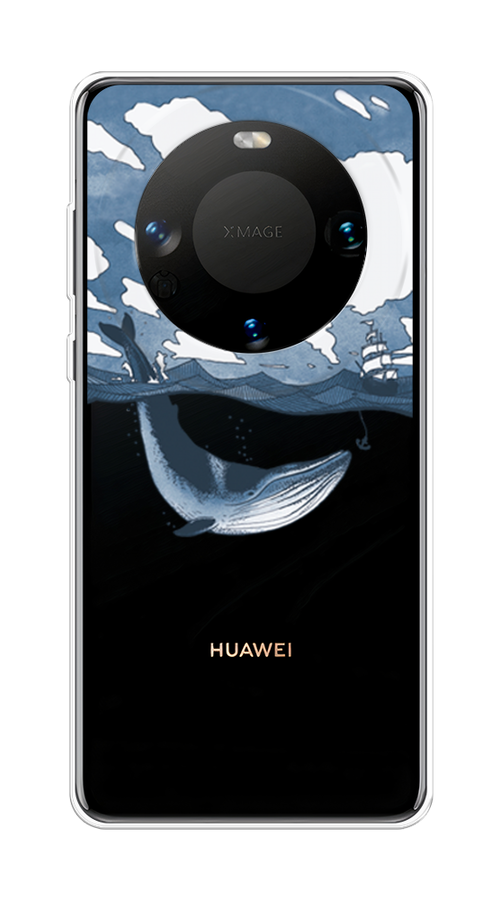 

Чехол на Huawei Mate 60 "Большой кит", Синий, 6122150-1