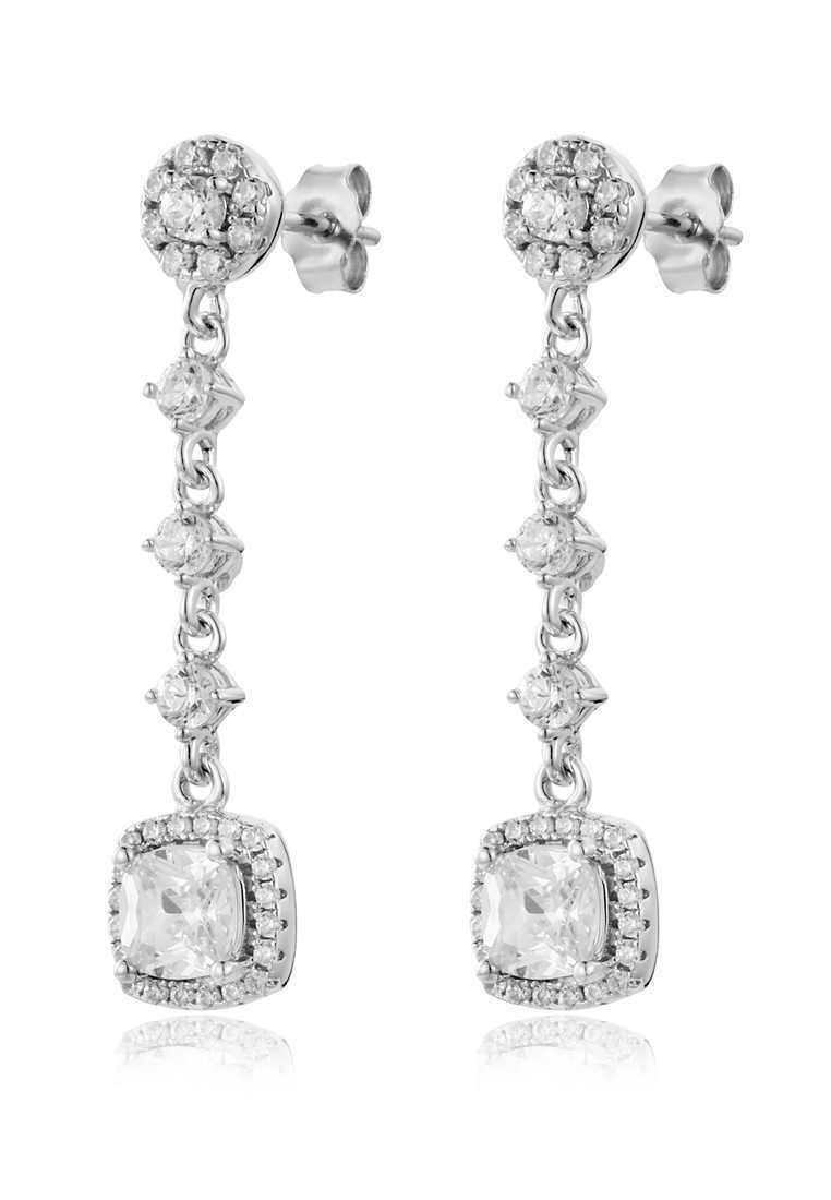 

Серьги подвески из серебра с фианитом Ogisana A38302, A38302