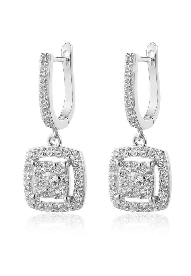 

Серьги подвески из серебра с фианитом Ogisana A38112, A38112