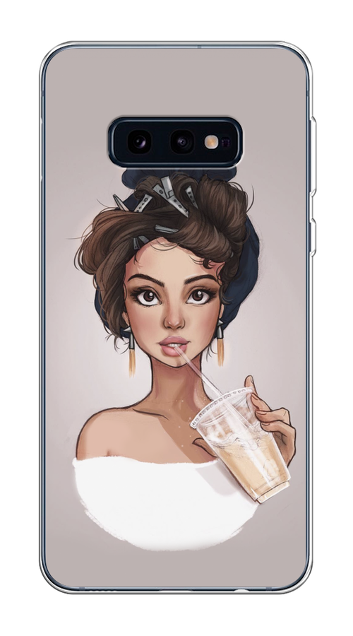 

Чехол на Samsung Galaxy S10E "Девушка с фраппе", Серый, 27250-6