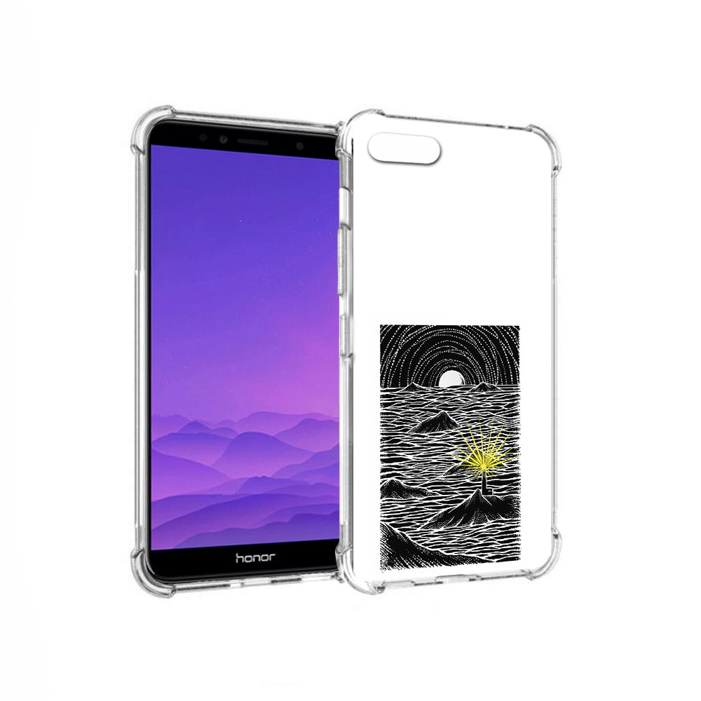 

Чехол MyPads Tocco для Honor 7A маяк в черно белом море (PT111206.25.460), Прозрачный, Tocco
