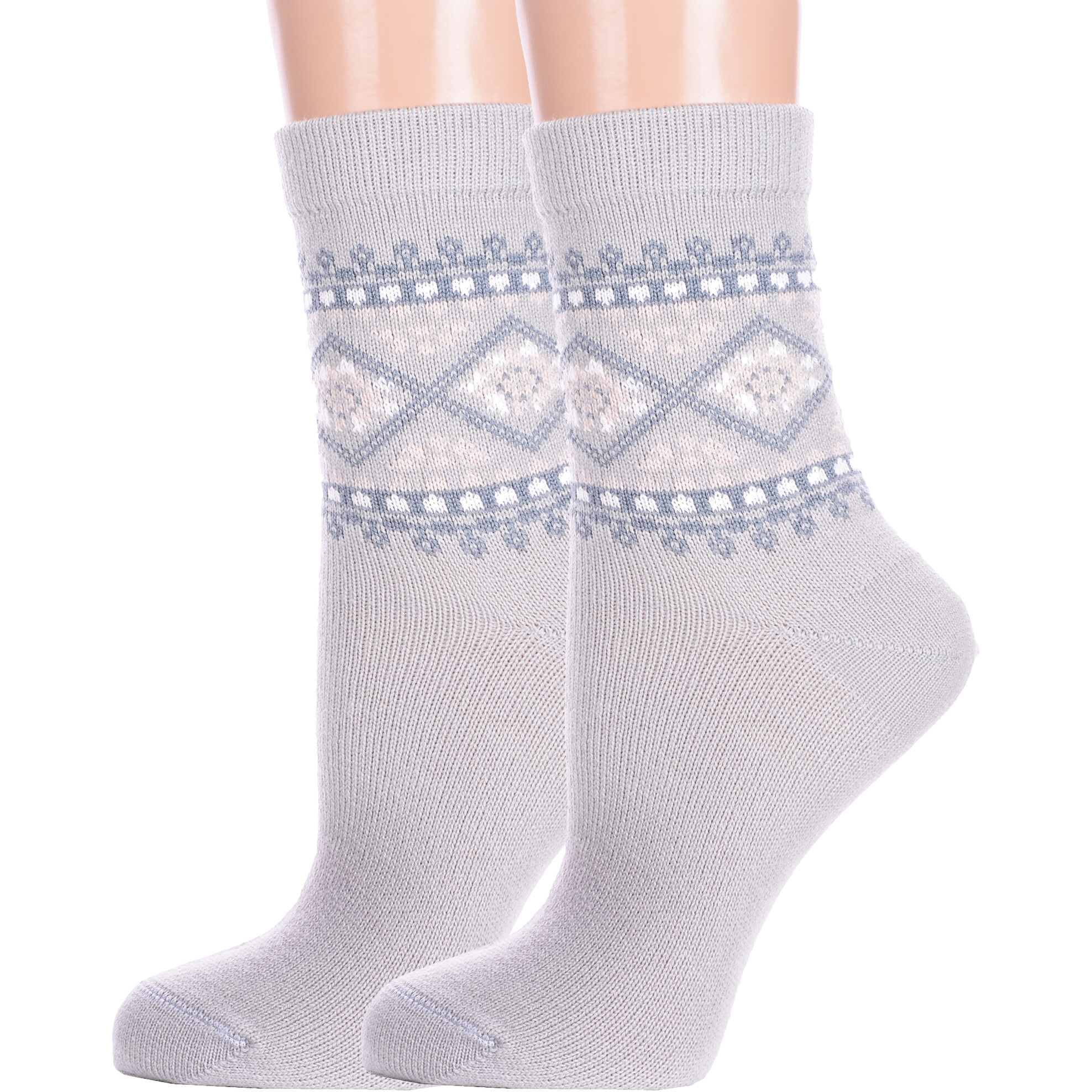 Комплект носков женских LorenzLine 2-В15 серых 23, 2 пары