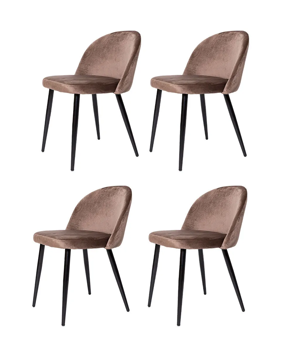 

Комплект стульев 4 шт. La Room UDC-7003 (G062-08), черный/коричневый, UDC-7003