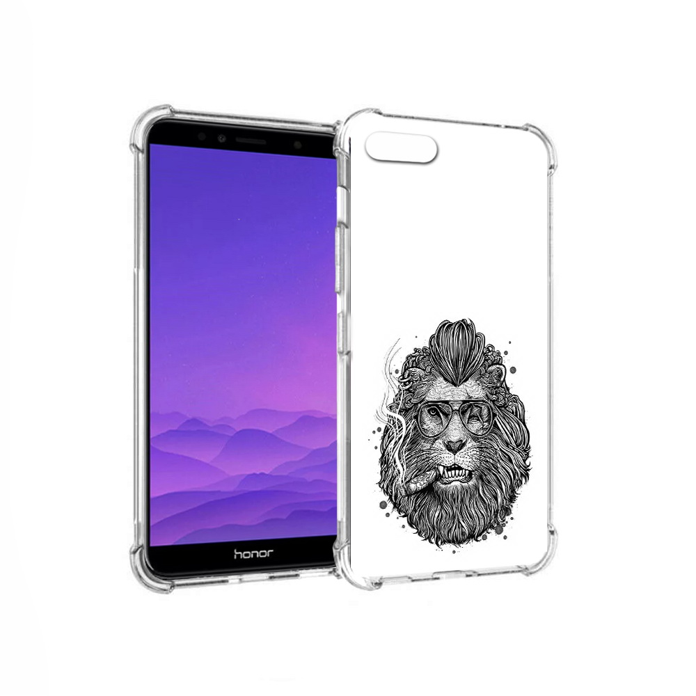 

Чехол MyPads Tocco для Honor 7A курящий лев (PT111206.25.432), Прозрачный, Tocco