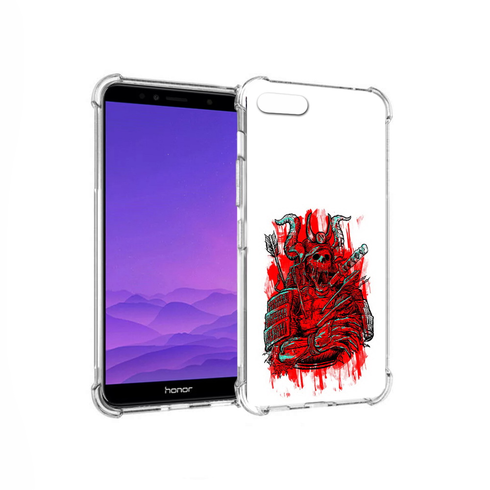 

Чехол MyPads Tocco для Honor 7A красный скелет воин (PT111206.25.413), Прозрачный, Tocco