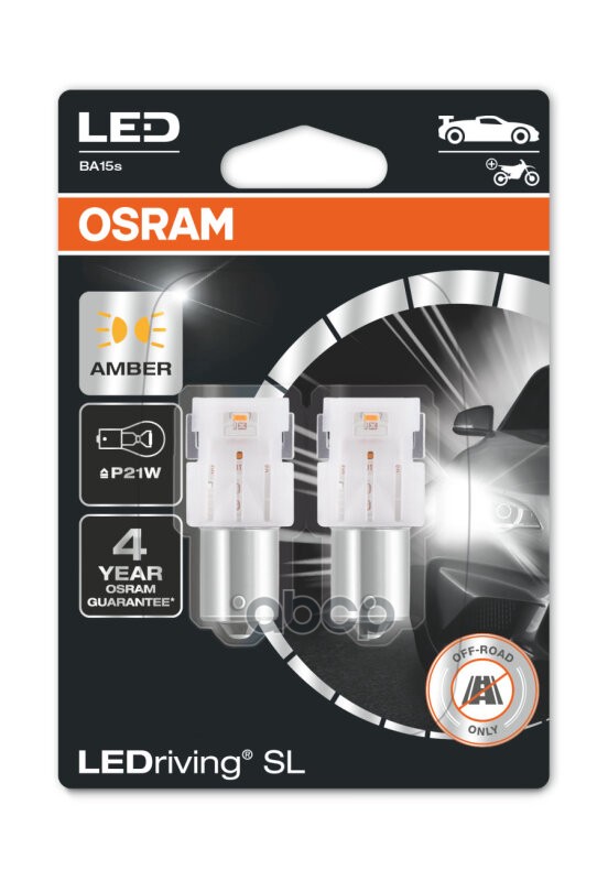 

OSRAM Комплект ламп LEDRIVING P21W 12V1,3W BA15S 5XBLI2QR 2шт OSRAM 7506DYP02B