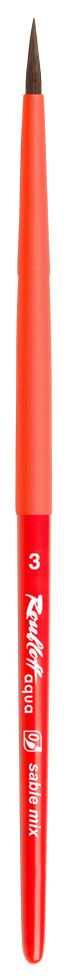 Кисть Roubloff Aqua Red Round №3 круглая, соболь микс, ручка soft touch