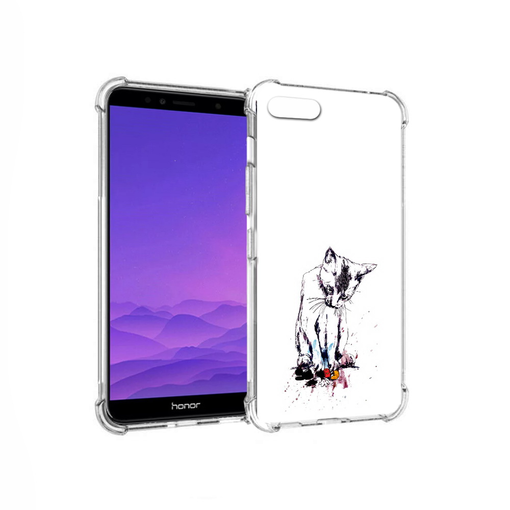 

Чехол MyPads Tocco для Honor 7A кот и микки (PT111206.25.399), Прозрачный, Tocco