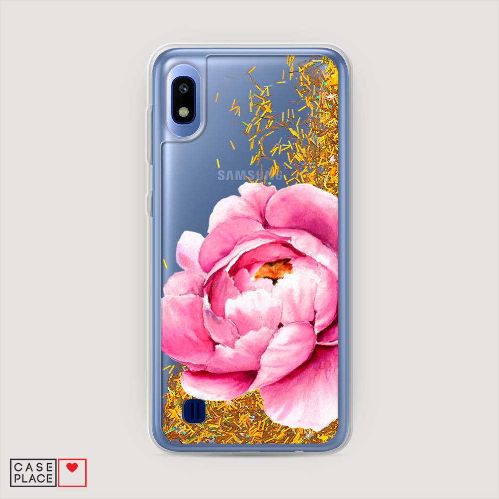

Жидкий чехол с блестками "Прекрасный пион" на Samsung Galaxy A10, 27990-1