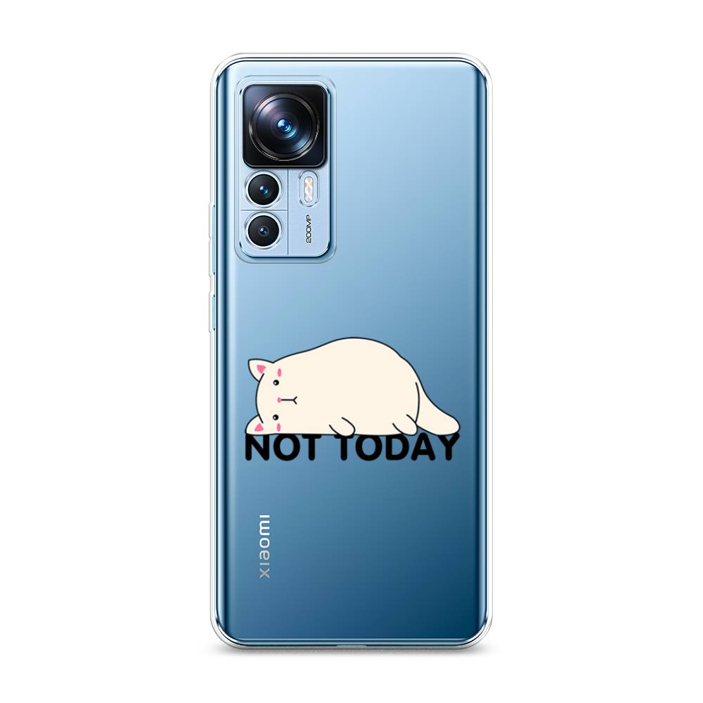 

Чехол на Xiaomi 12T "Cat not today", Белый;розовый;черный, 316650-1