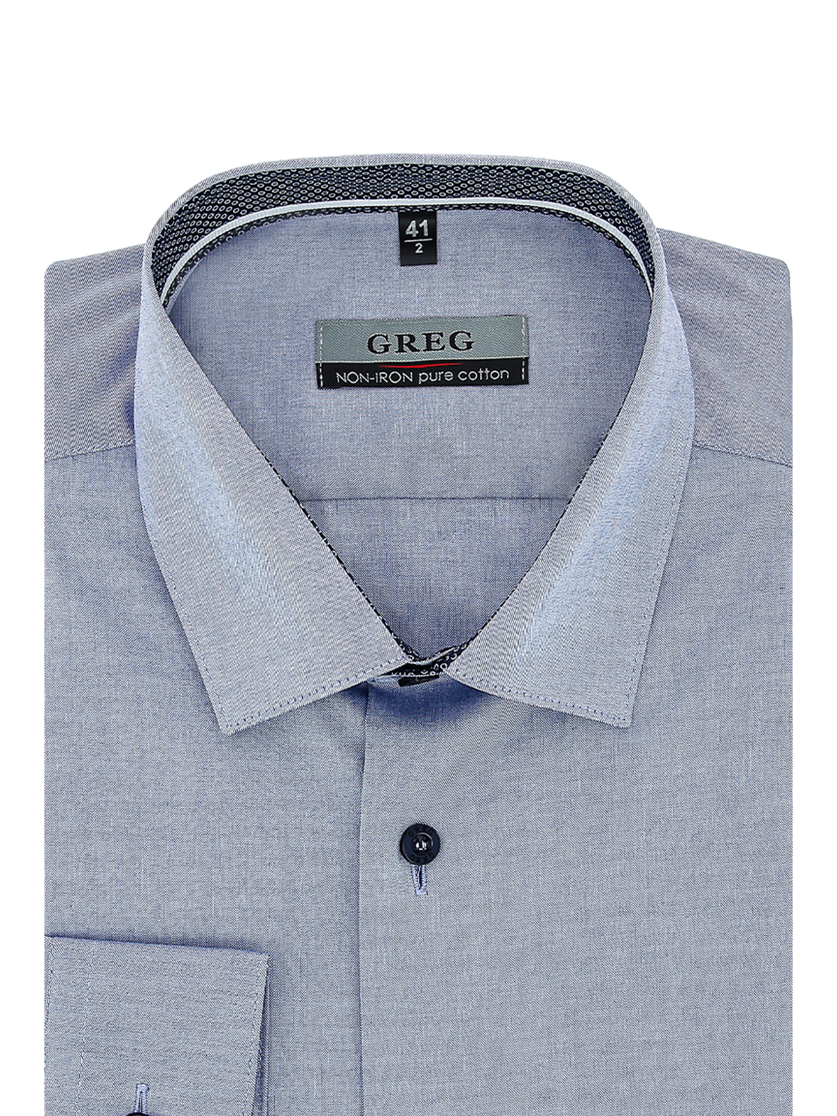 

Рубашка мужская Greg 00-00005687 голубая 46, Голубой, 00-00005687