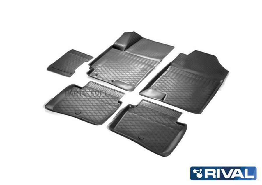 

RIVAL Коврики салона Hyundai, Kia Solaris, Rio, Rio X-Line черный полиуретан Rival 1230500