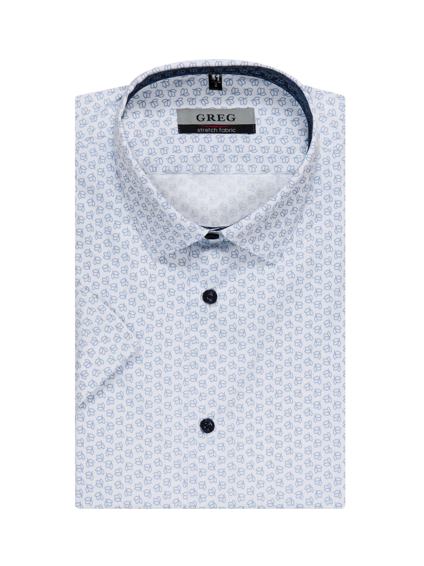 

Рубашка мужская Greg 00-00005331 белая 41, Голубой, 00-00005331