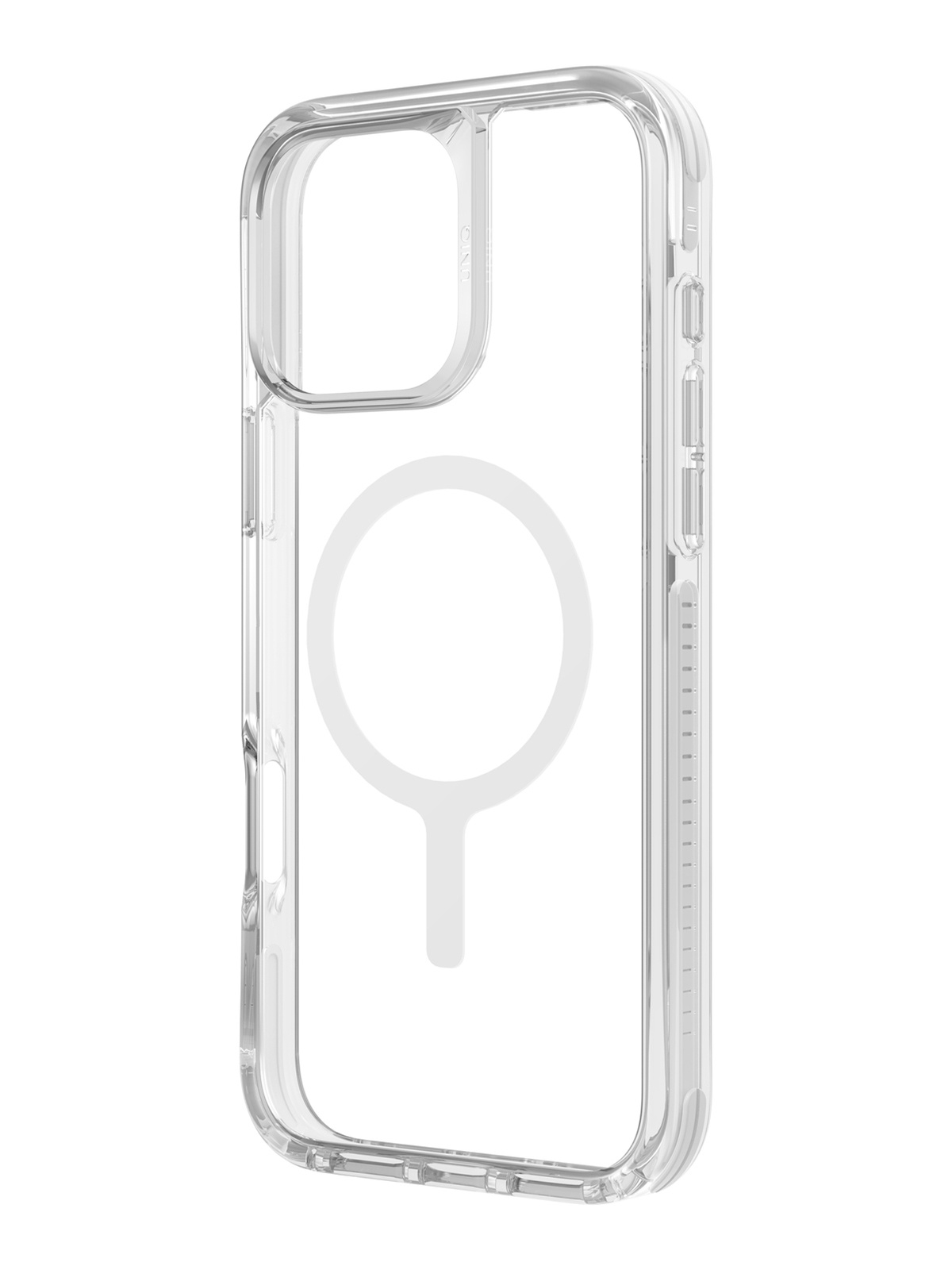 

Чехол Uniq для iPhone 16 Combat Magsafe с усиленной защитой углов, clear white, Прозрачный