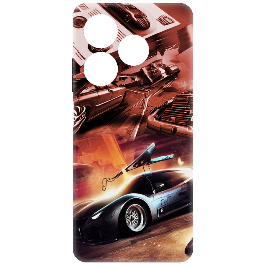 

Чехол-накладка Krutoff Автодинамика для INFINIX Smart 8 Plus, Черный