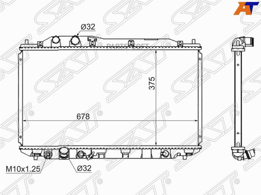 

SAT SGHD0001FD Радиатор HONDA CIVIC 4D 05- 1шт