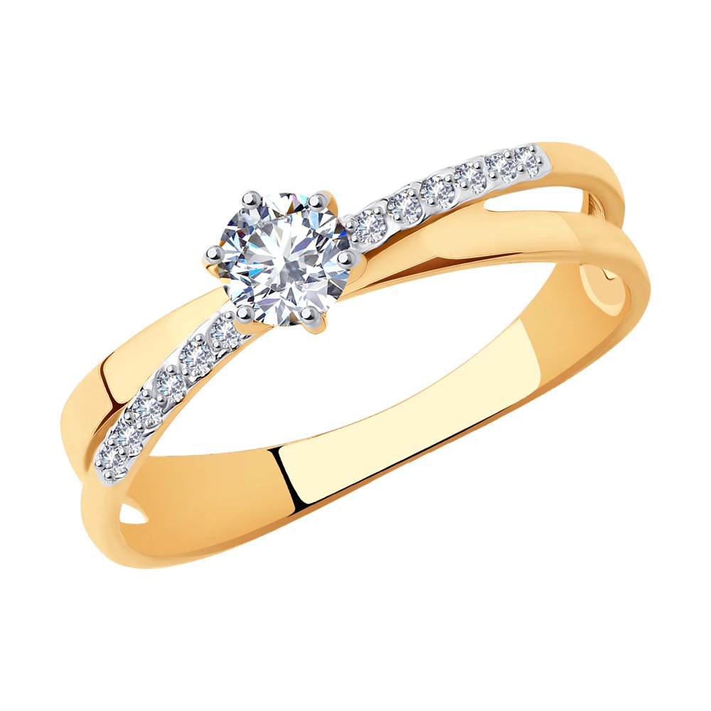 

Кольцо из золота р. 16,5 SOKOLOV 018790, фианит, 018790