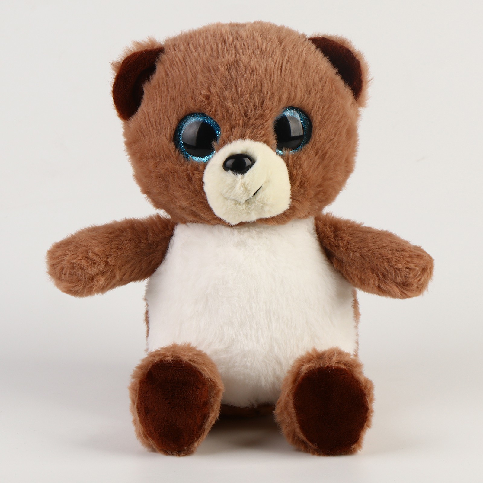 Мягкая игрушка Медвежонок, 9689556, высота 22 см коричневый