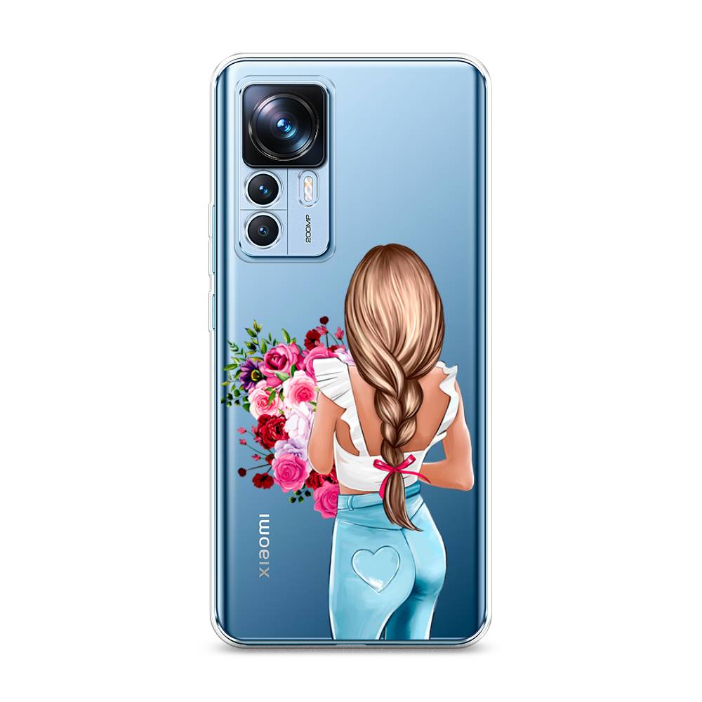 

Чехол на Xiaomi 12T "Девушка с цветами", Коричневый;розовый;голубой, 316650-6