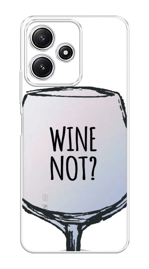 

Чехол на Xiaomi Redmi 12 5G/Redmi 12R "Wine not white", Белый, 319750-1
