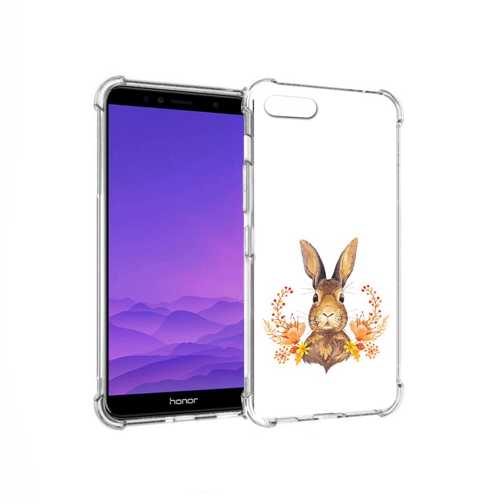 

Чехол MyPads Tocco для Honor 7A зайка в цветах (PT111206.25.349), Прозрачный, Tocco