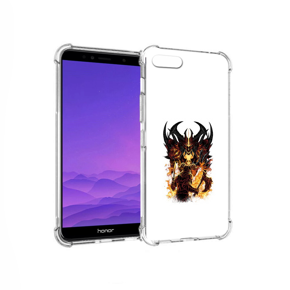 

Чехол MyPads Tocco для Honor 7A демон shadow fiend (PT111206.25.318), Прозрачный, Tocco