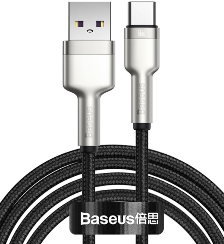 

Кабель Baseus Cafule Series Metal USB - Type-C, 6 А, 2 м, черный, Cafule Series Metal