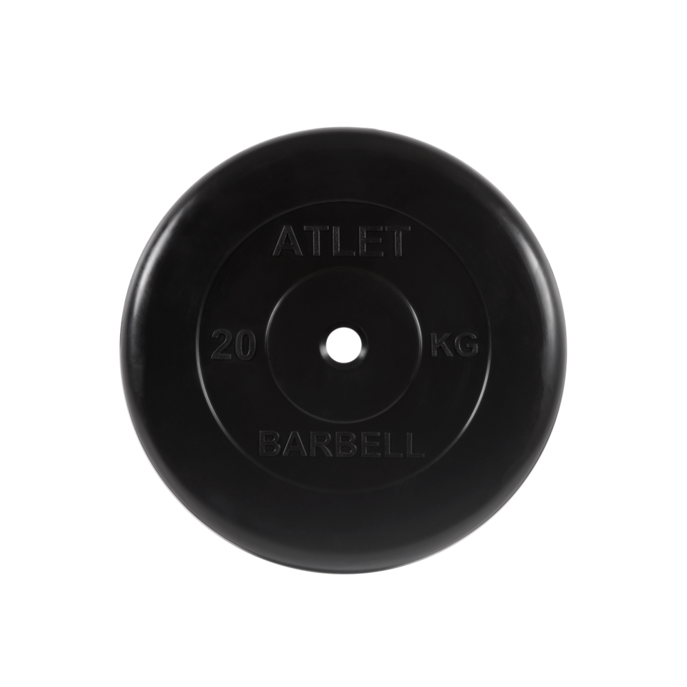 Диск для штанги MB Barbell Atlet 20 кг, 31 мм черный