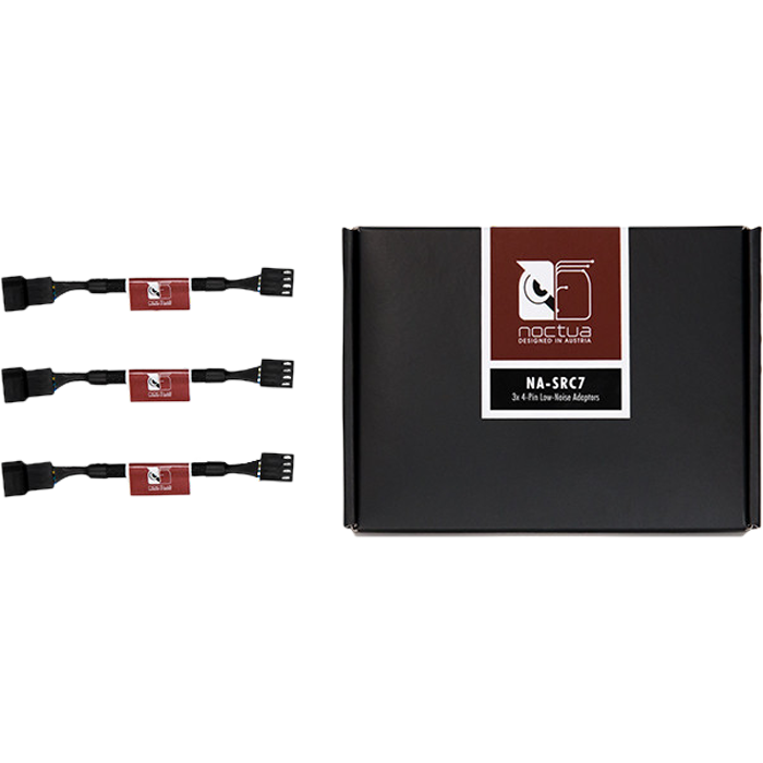 

Понижающий бесшумный коннектор Noctua NA-SRC7 4-pin PWM (51 Ом), 3шт
