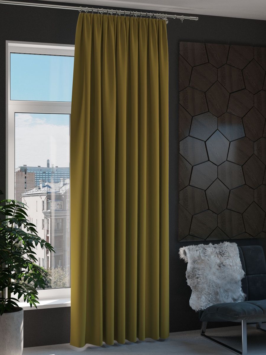 

Штора NovaTulle канвас ярко-желтый 400х240, сканвас4