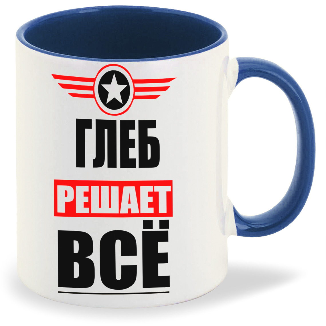 

Кружка CoolPodarok ГЛЕБ решает все, ГЛЕБ решает все