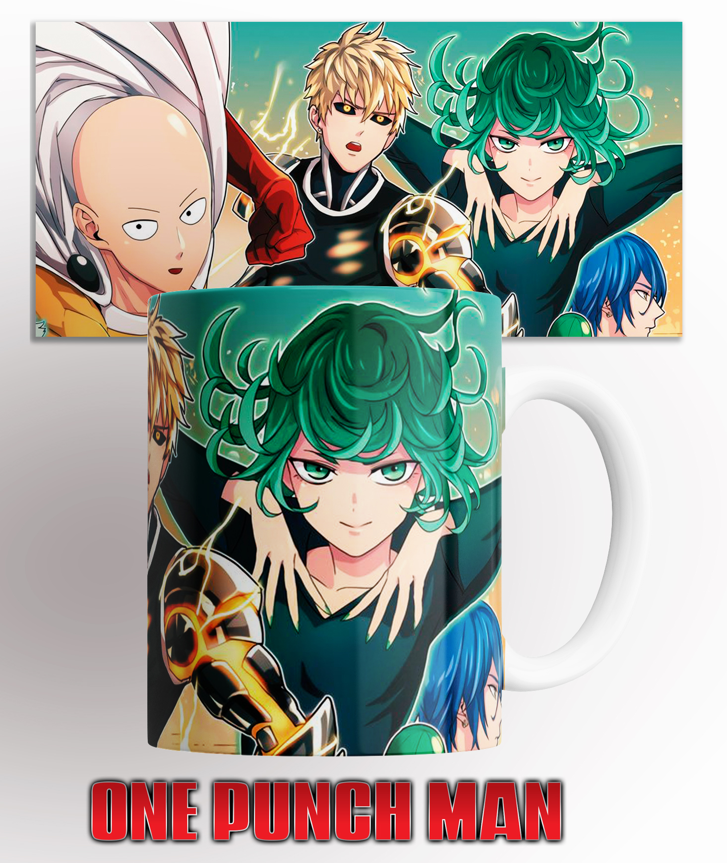 

Кружка с принтом ванпанчмен one punch man 330 мл, Кружка с принтом One Punch Man, кружка в подарок Ванпанчмен, 330 мл