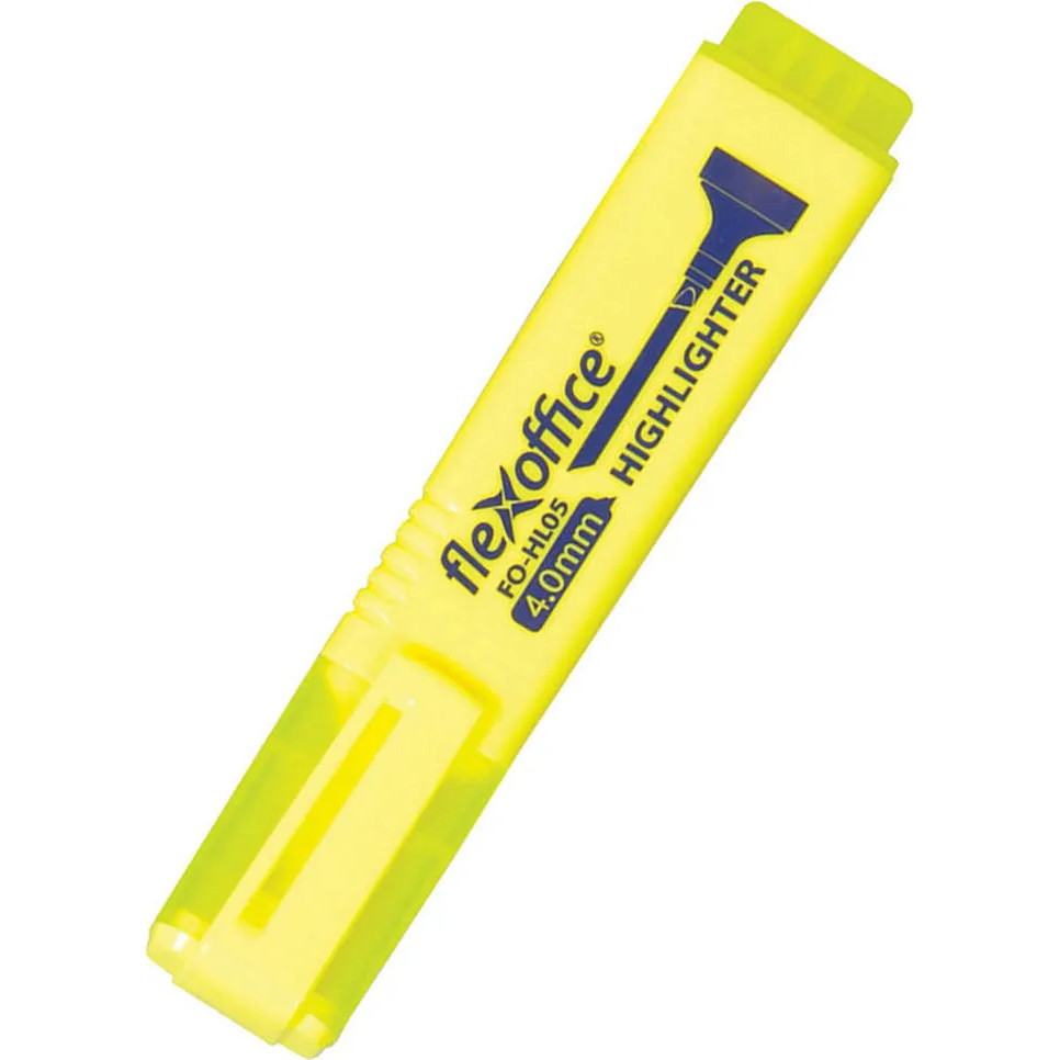 Маркер текстовыделитель FlexOffice Жёлтый 1-4мм