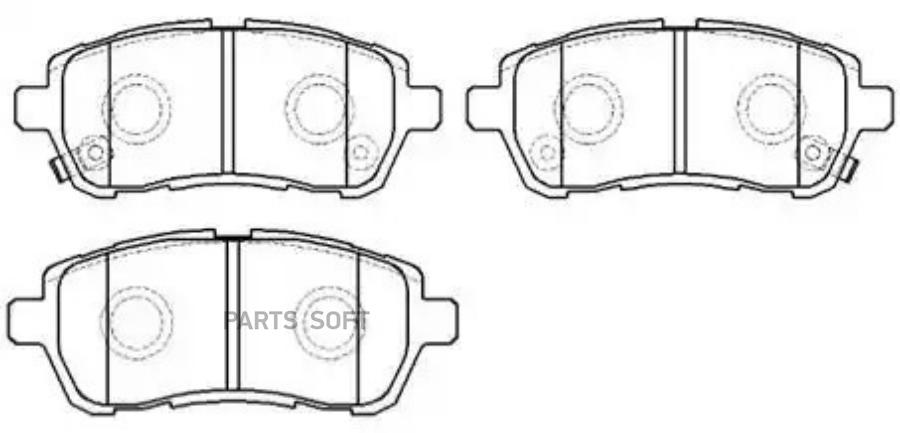 

Колодки тормозные дисковые MAZDA: 2 07-, 2 седан 07- \ DAIHATSU: MATERIA 06- () HSB HP9782